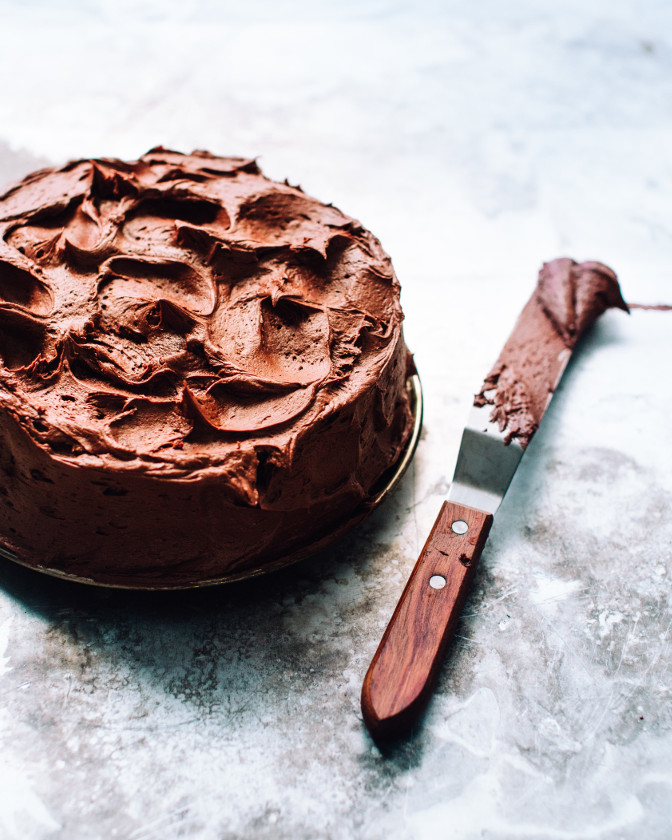 A chocolate cake