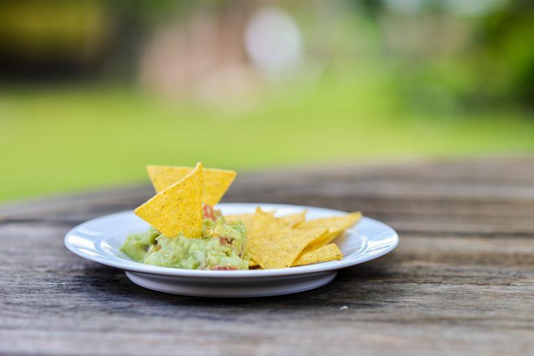 Guacamole with chips